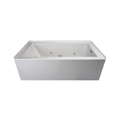 Jacuzzi Linea 60" Luxury 3 Wall Alcove Whirlpool Bath With 8 Adjustable Jets