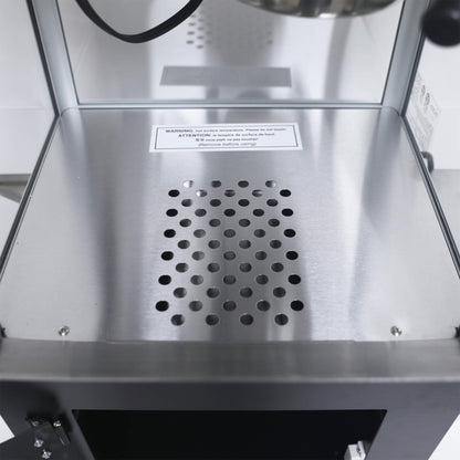 Kaitu 8OZ Stainless Steel Popcorn Machine With Cart, Heated Warming Deck And Old Maids Drawer - Black