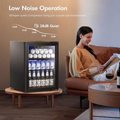 Kismile 1.7 Cu.ft Beverage Refrigerator and Cooler W5848H