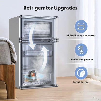 Kismile 3.2 CU.FT. Mini Refrigerator with Freezer F5887