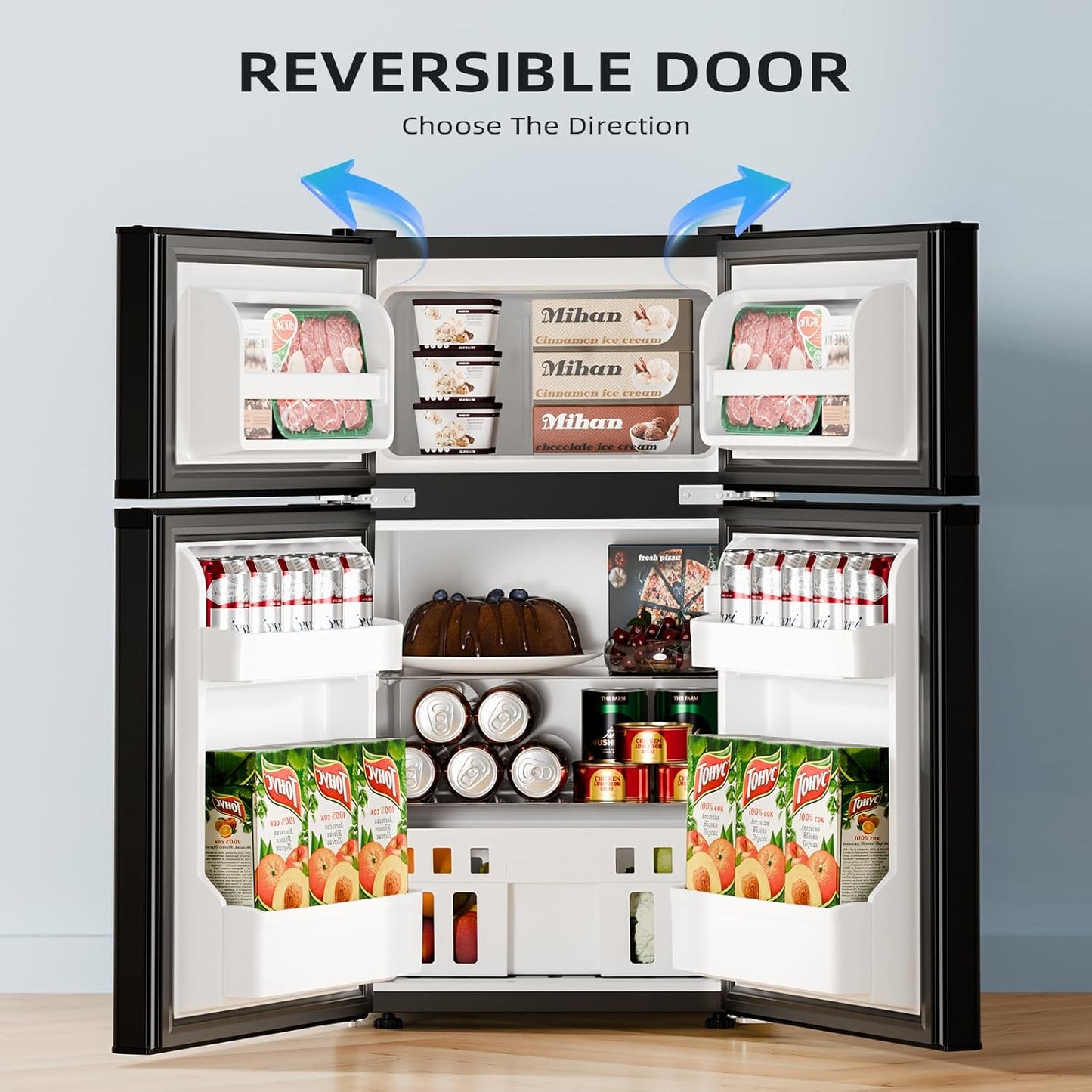 Kismile 3.2 CU.FT. Mini Refrigerator with Freezer F5887