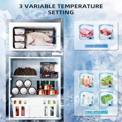 Kismile 3.2 CU.FT. Mini Refrigerator with Freezer F5887