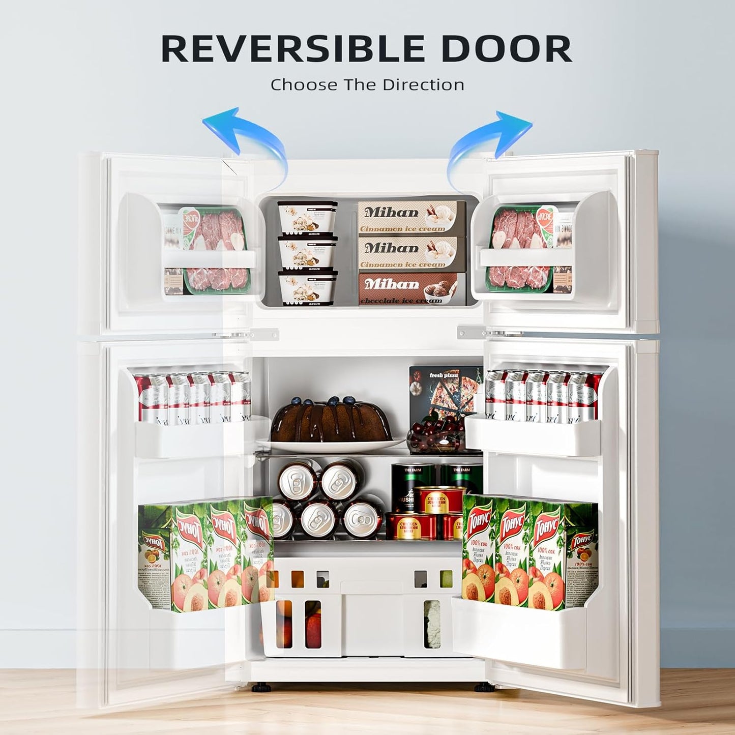 Kismile 3.2 CU.FT. Mini Refrigerator with Freezer F5887