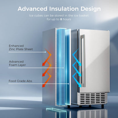 Commercial Under Counter Built-in Nugget Ice Maker Z5830N