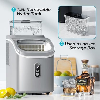 Kismile Ice Maker Countertop Portable Ice Cube Maker Machine Z5813AF