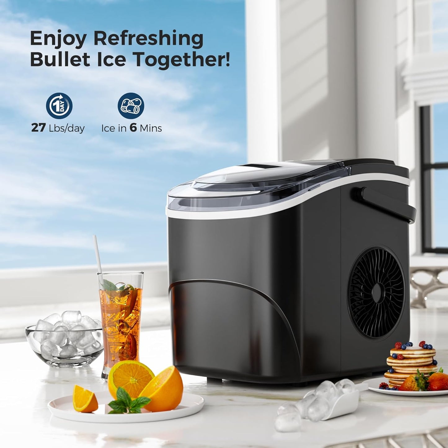 Kismile Ice Makers Countertop with Handle Z5812B