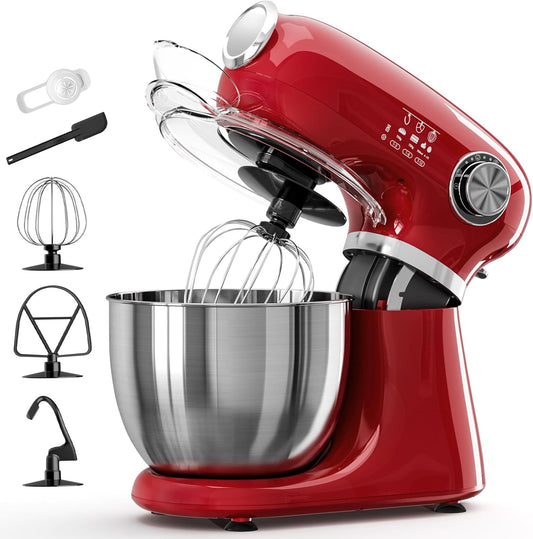 Kismile Stand Mixer, 5.5-Quart Electric Mixer with 12 Speeds