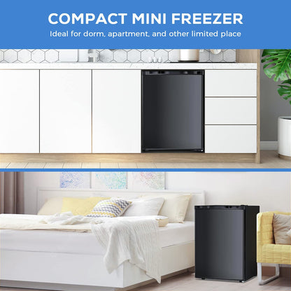 Kismile Upright Freezer, 3.0 Cu.ft Mini Freezer with Reversible Single Door