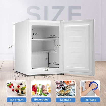 Kismile Upright Freezer, 3.0 Cu.ft Mini Freezer with Reversible Single Door