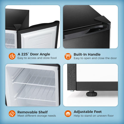 Kismile Upright Freezer, 3.0 Cu.ft Mini Freezer with Reversible Single Door
