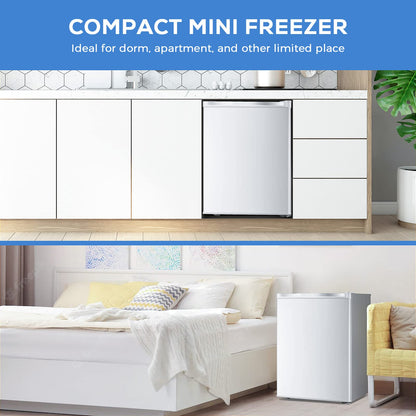 Kismile Upright Freezer, 3.0 Cu.ft Mini Freezer with Reversible Single Door