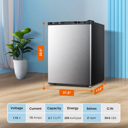Kismile Upright Freezer, 3.0 Cu.ft Mini Freezer with Reversible Single Door