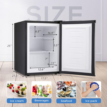 Kismile Upright Freezer, 3.0 Cu.ft Mini Freezer with Reversible Single Door
