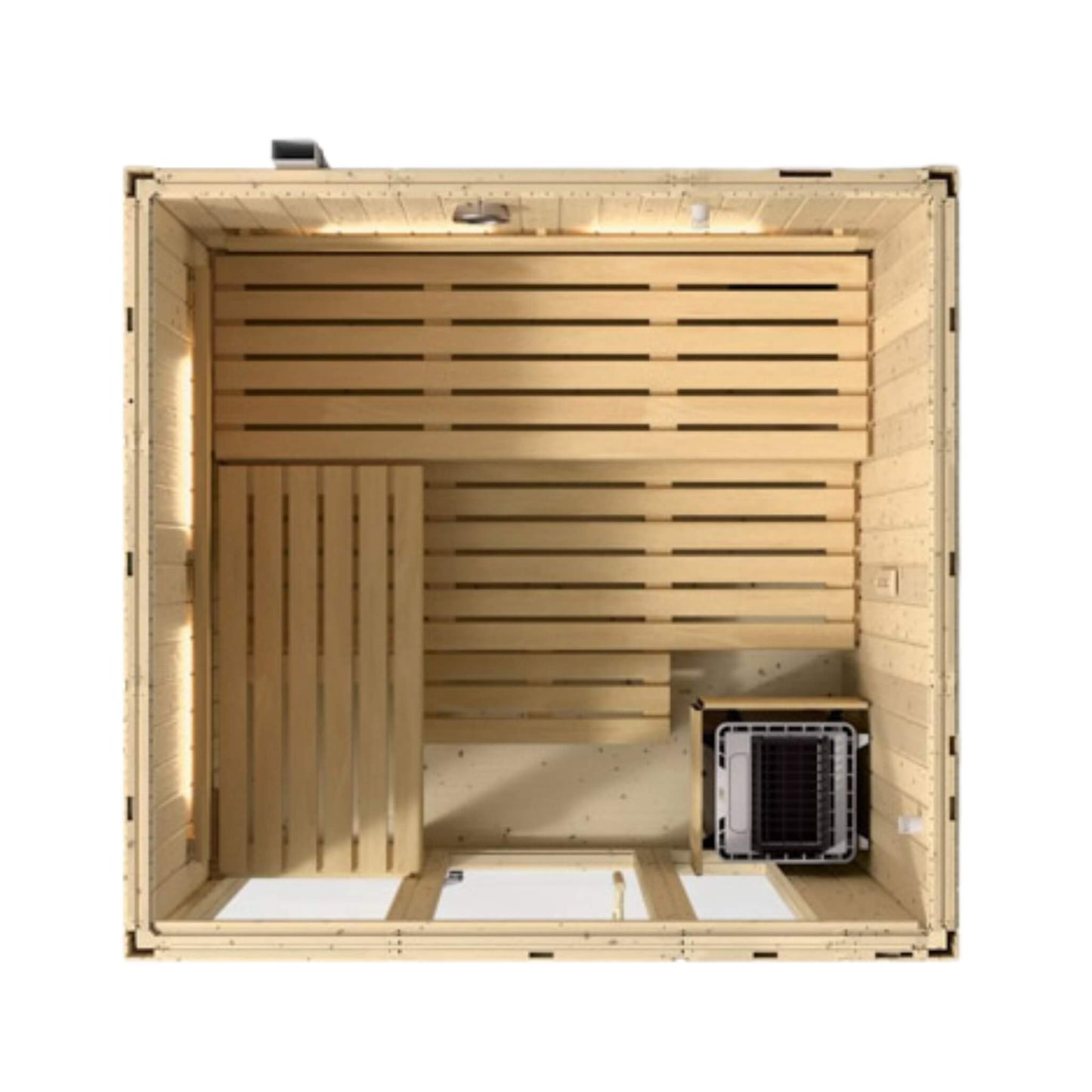 Kohler C1 Luxury Indoor Scandinavian Spruce Home Sauna Kit