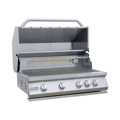 KoKoMo Grills Baja 9FT BBQ Island with LEDs, Built-In BBQ and Refrigerator