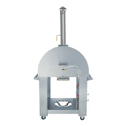 KoKoMo Grills Premium 32" Stainless Steel Dual Fuel Gas Or Wood Fired Pizza Oven