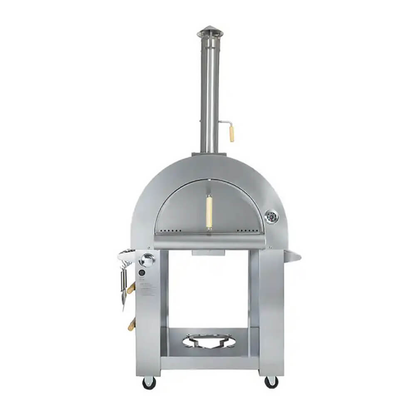 KoKoMo Grills Premium 32" Stainless Steel Dual Fuel Gas Or Wood Fired Pizza Oven