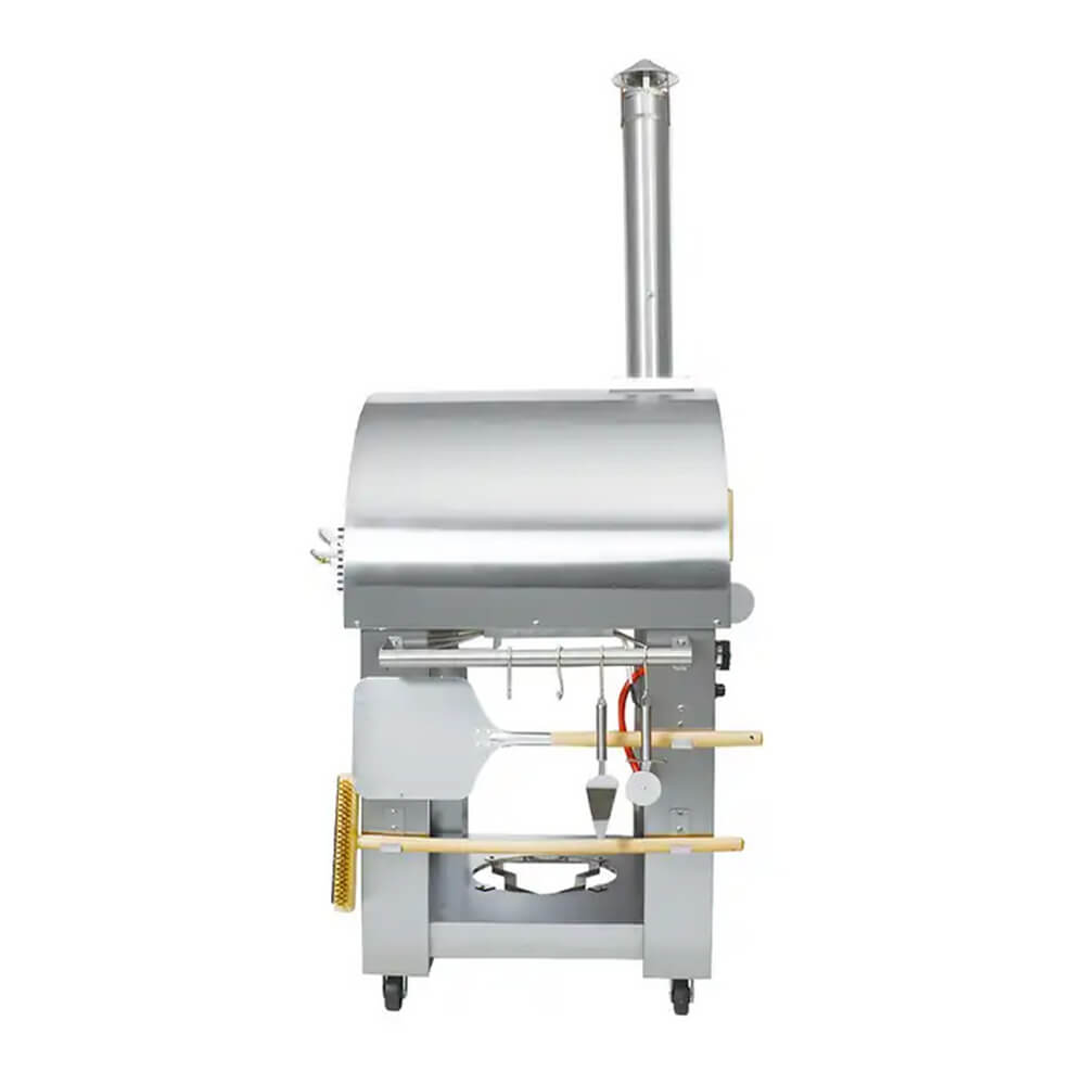 KoKoMo Grills Premium 32" Stainless Steel Dual Fuel Gas Or Wood Fired Pizza Oven