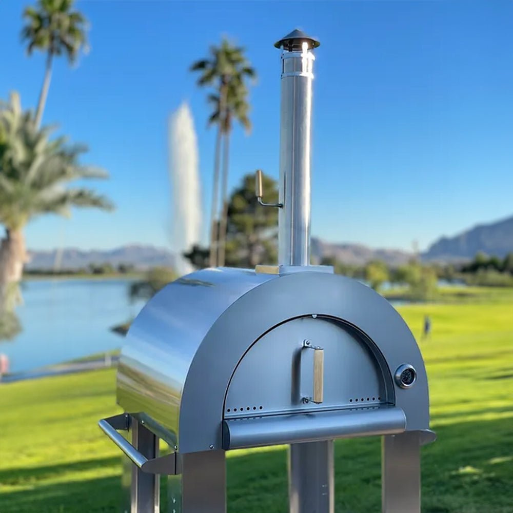KoKoMo Grills Premium 32 Inch Stainless Steel Wood Fired Pizza Oven - KO-PIZZAOVEN