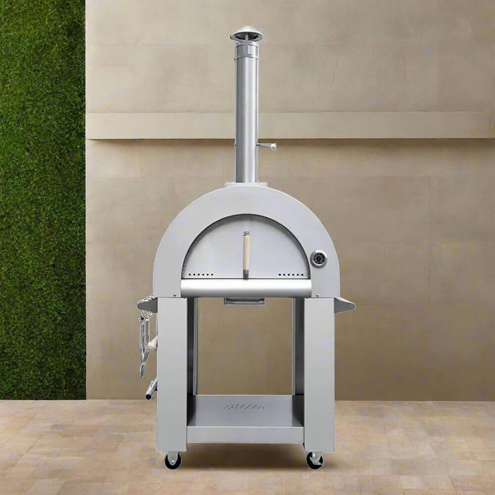 KoKoMo Grills Premium 32 Inch Stainless Steel Wood Fired Pizza Oven - KO-PIZZAOVEN