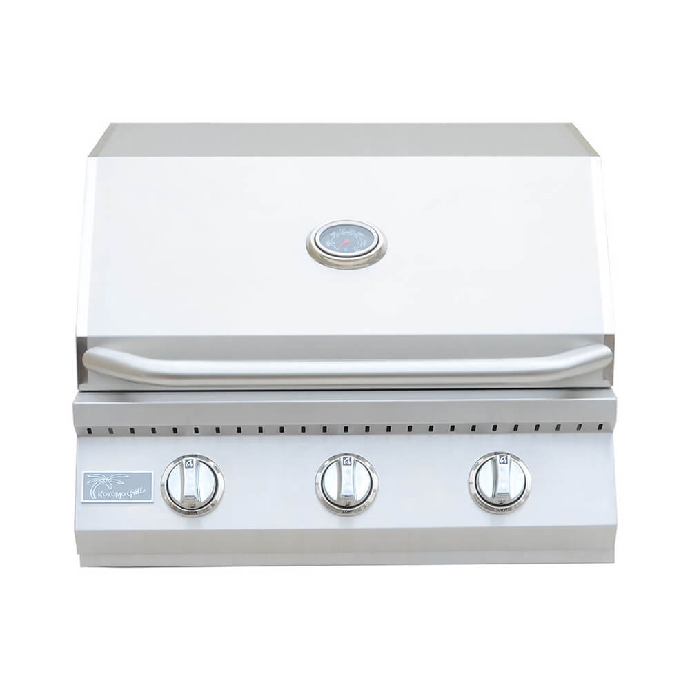 KoKoMo Grills 26-Inch Premium 36K BTU LP/NG 3 Burner Built-In Stainless Steel Gas Grill