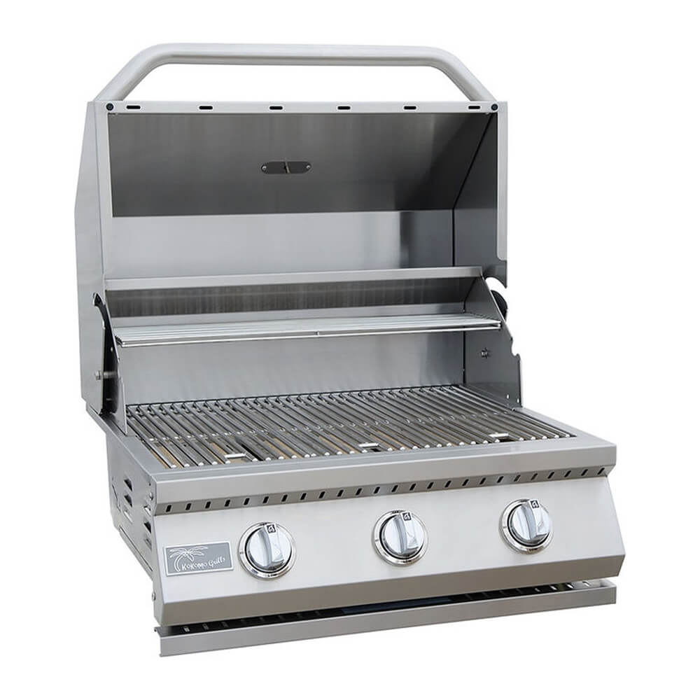 KoKoMo Grills 26-Inch Premium 36K BTU LP/NG 3 Burner Built-In Stainless Steel Gas Grill