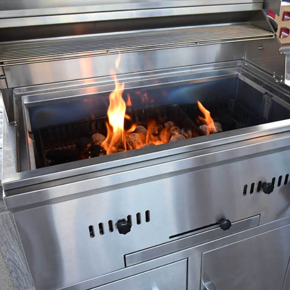 KoKoMo Grills Premium Built-In Charcoal Grill with 304 Stainless Steel and Adjustable Heat Tray, 32"