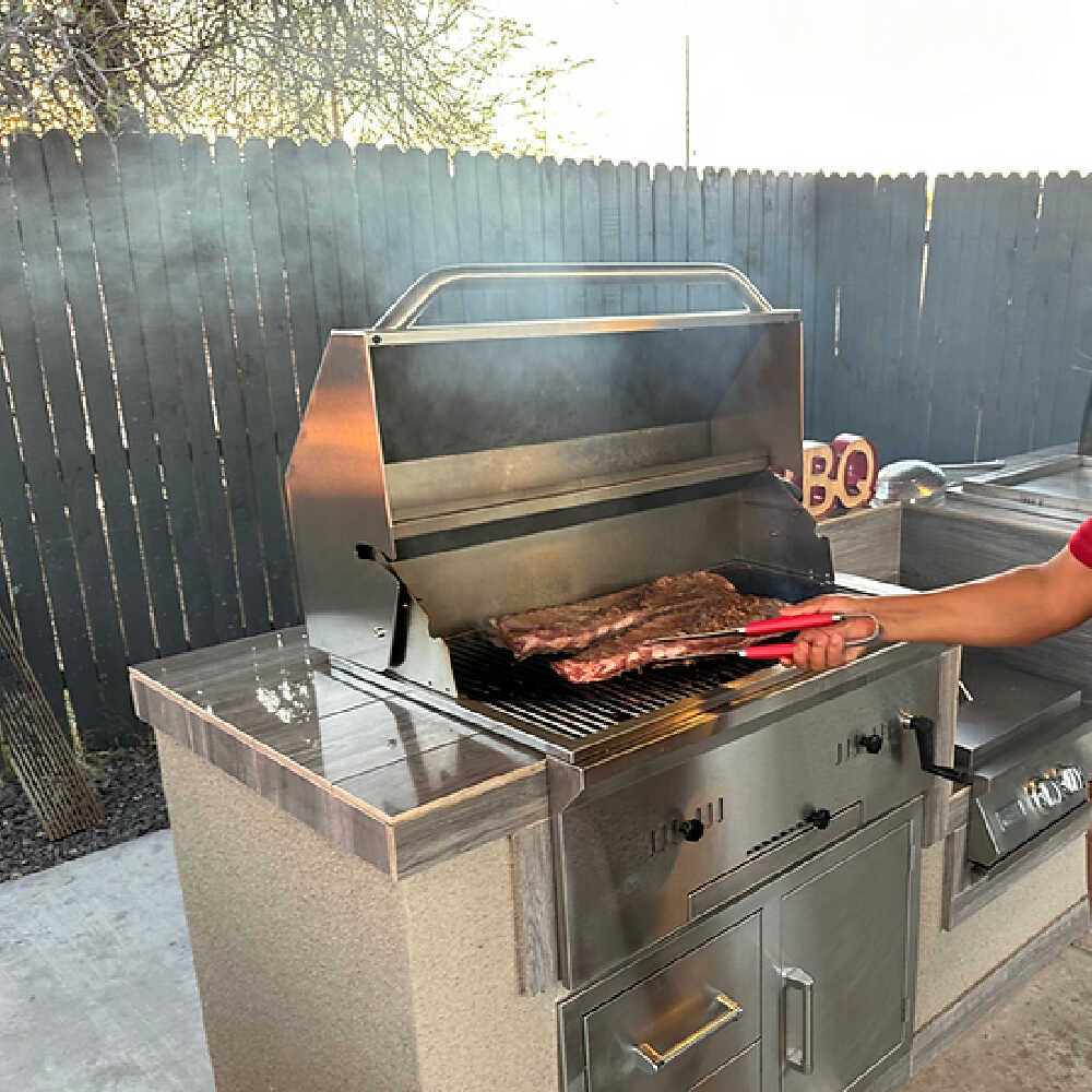 KoKoMo Grills Premium Built-In Charcoal Grill with 304 Stainless Steel and Adjustable Heat Tray, 32"