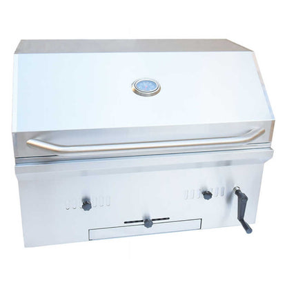 KoKoMo Grills Premium Built-In Charcoal Grill with 304 Stainless Steel and Adjustable Heat Tray, 32"