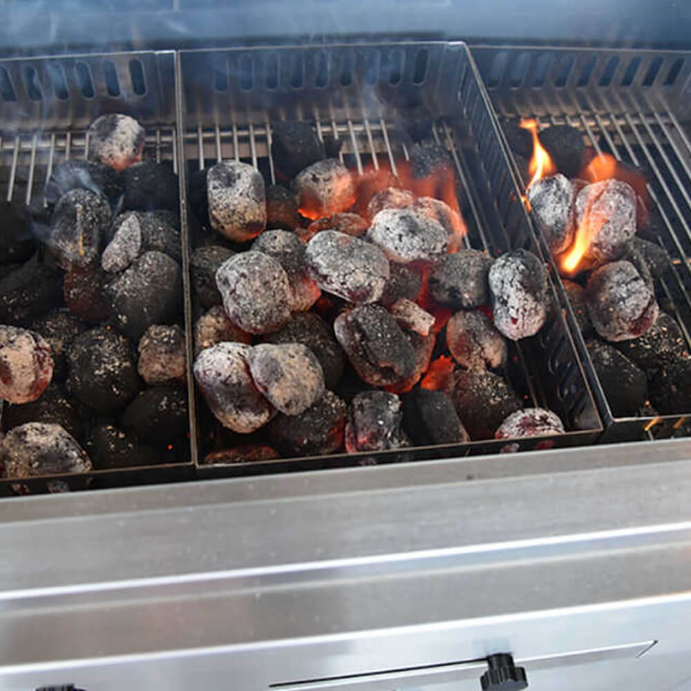 KoKoMo Grills Premium Built-In Charcoal Grill with 304 Stainless Steel and Adjustable Heat Tray, 32"