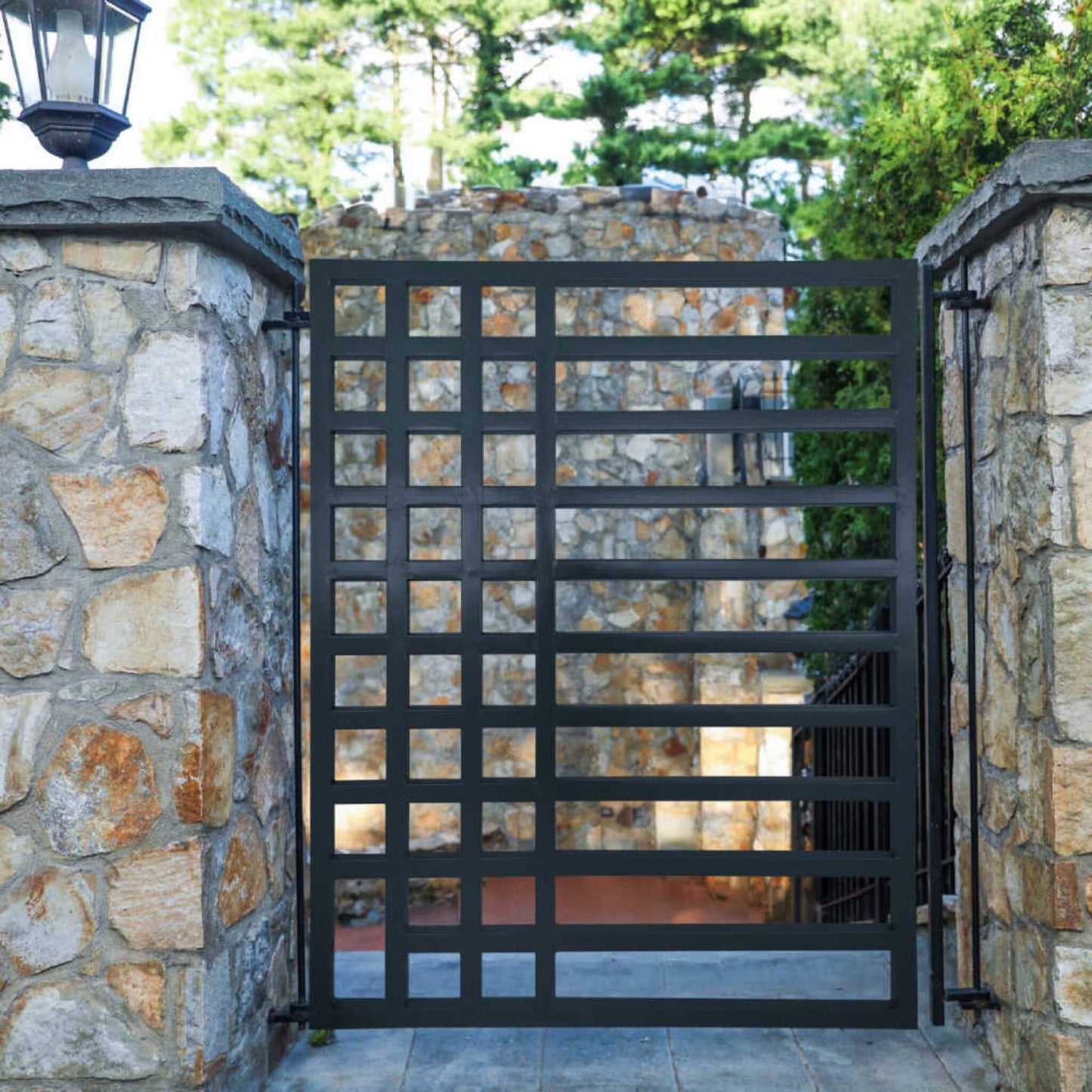 5FT Heavy-Duty Kyiv-Style Powder-Coated Galvanized Steel Pedestrian Gate
