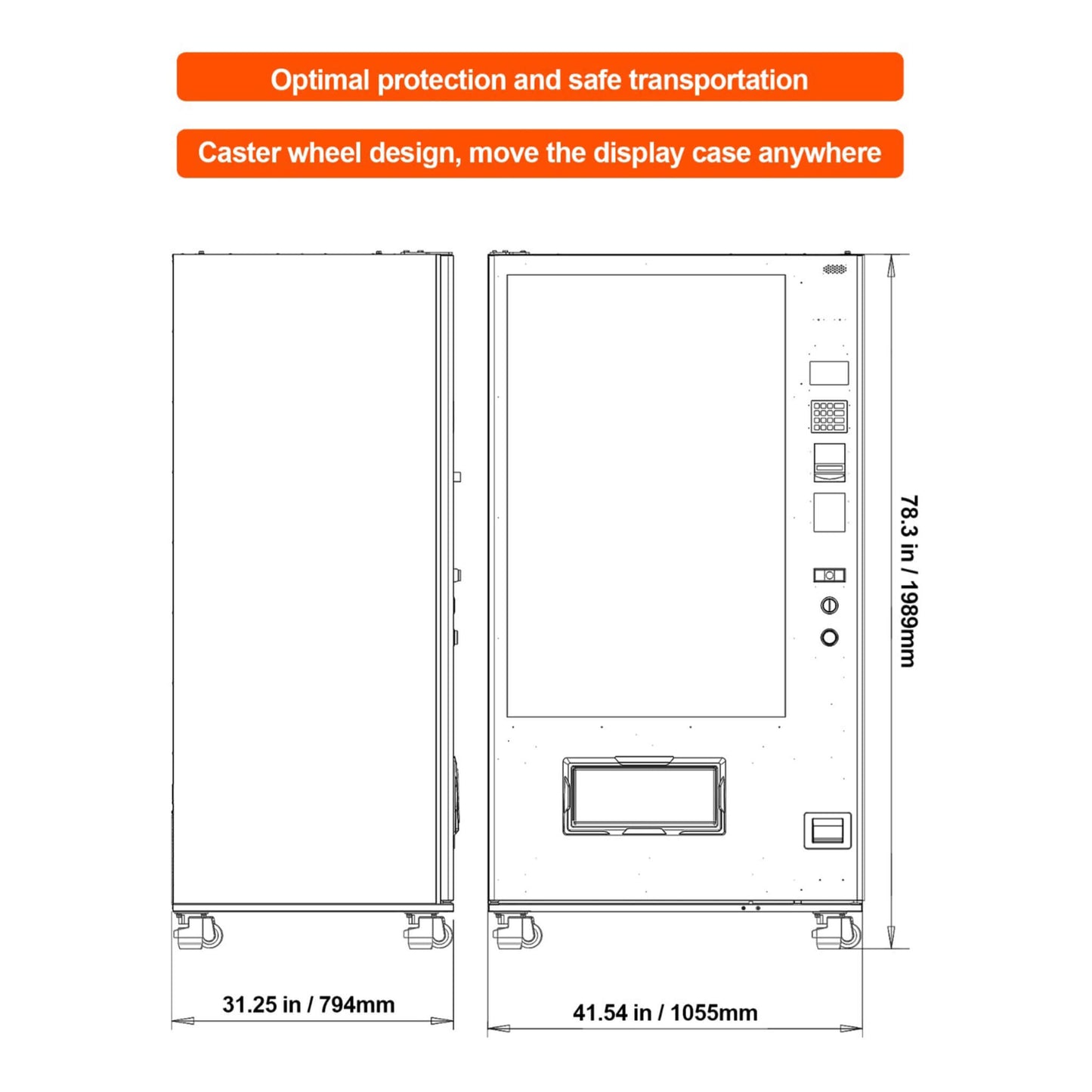 Large 60-Slot Commercial Snack and Drink Refrigerated Combo Vending Machine