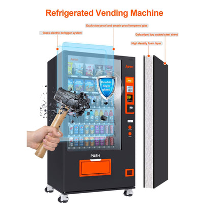 Large 60-Slot Commercial Snack and Drink Refrigerated Combo Vending Machine