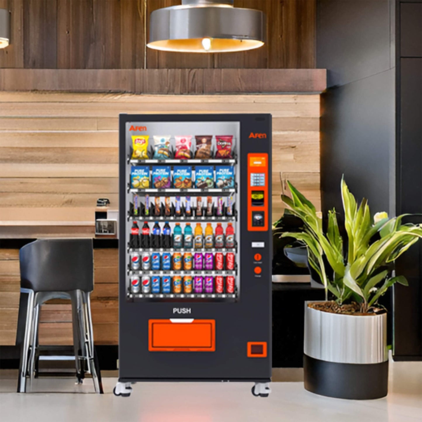 Large 60-Slot Commercial Snack and Drink Refrigerated Combo Vending Machine