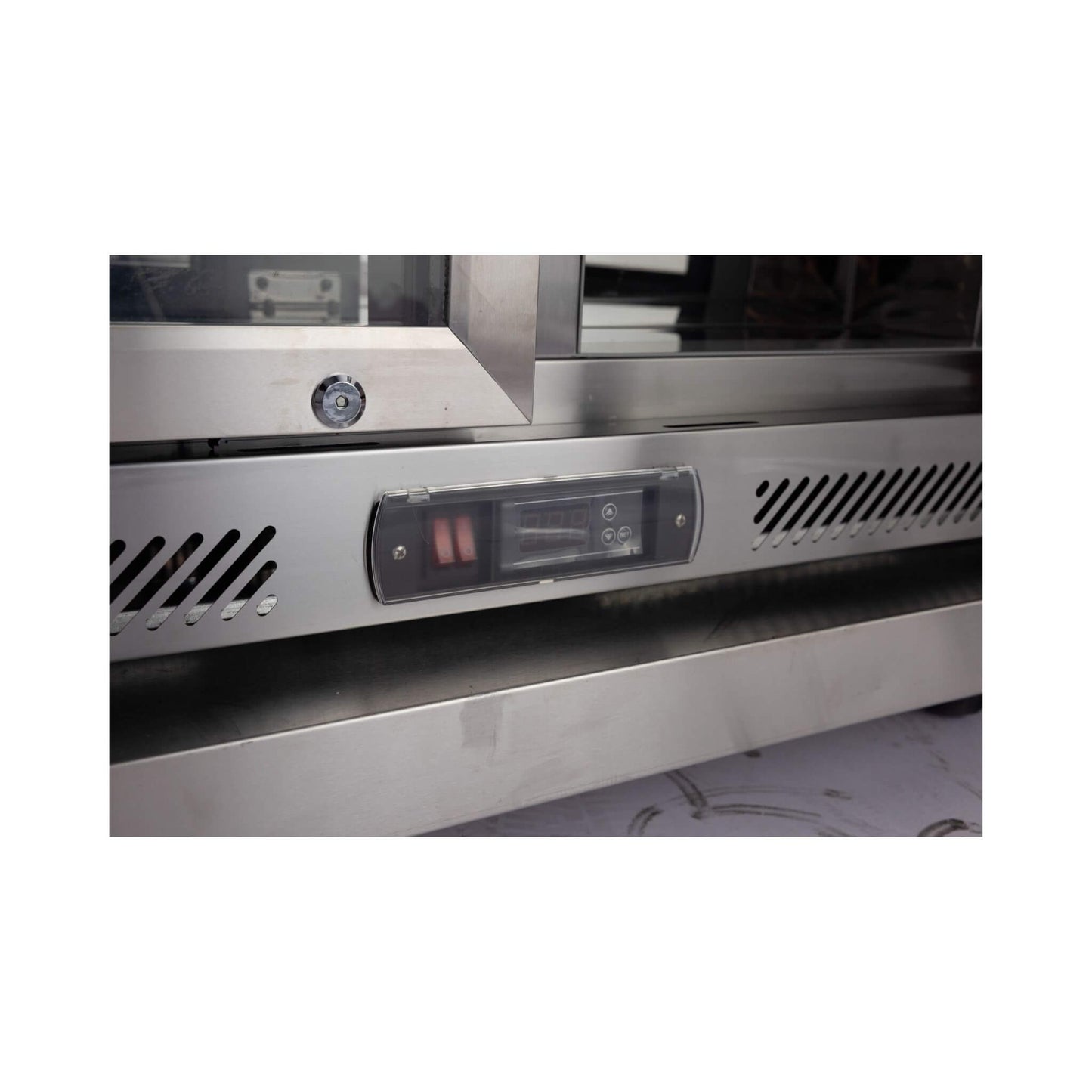 Large Black Stainless Steel Single-Door Fridge For Outdoor Kitchen Islands