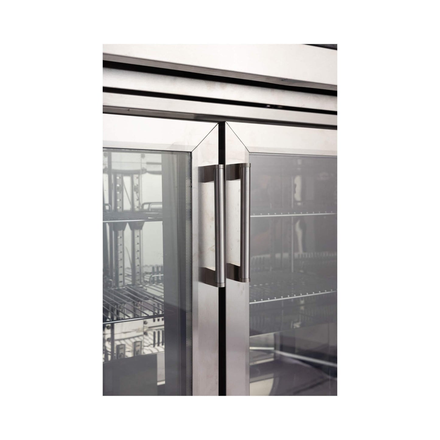 Large Black Stainless Steel Single-Door Fridge For Outdoor Kitchen Islands