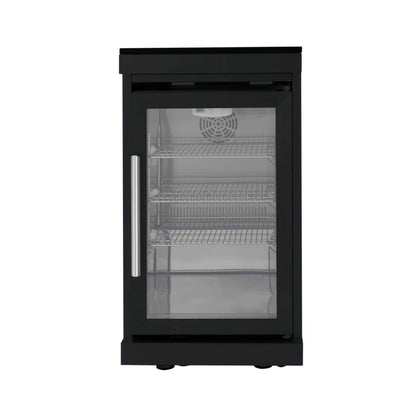 Large Black Stainless Steel Single-Door Fridge For Outdoor Kitchen Islands