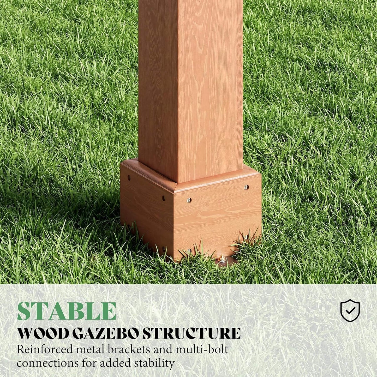 Alora Large Outdoor Cedar Wood Pergola Kit with Slatted Roof