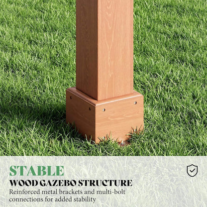 Alora Large Outdoor Cedar Wood Pergola Kit with Slatted Roof