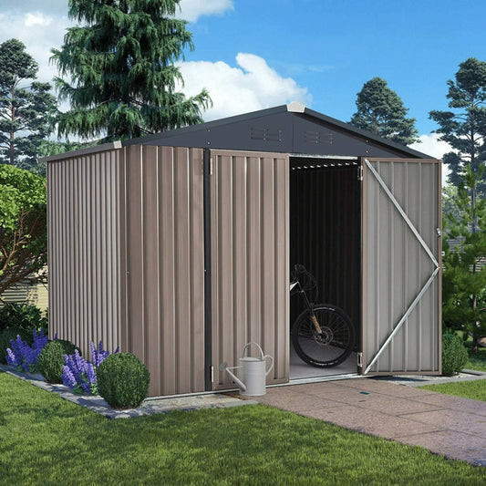 6FT x 8FT Alora Large Outdoor Metal Hanover Storage Cabin House Shed