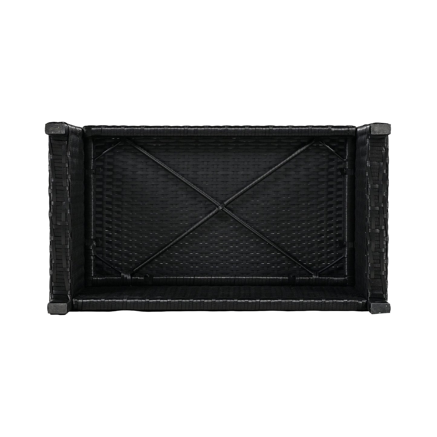 Alora Large Outdoor Quadrilateral Spa Surround Rattan Sectional Sofa Set With Storage Compartments