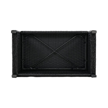 Alora Large Outdoor Quadrilateral Spa Surround Rattan Sectional Sofa Set With Storage Compartments