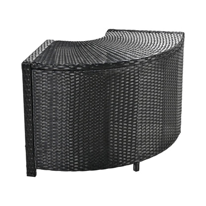 Alora Large Outdoor Quadrilateral Spa Surround Rattan Sectional Sofa Set With Storage Compartments