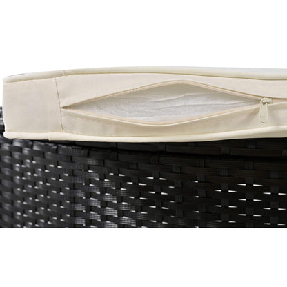 Alora Large Outdoor Quadrilateral Spa Surround Rattan Sectional Sofa Set With Storage Compartments