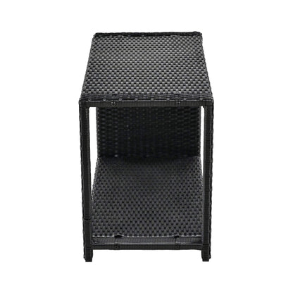 Alora Large Outdoor Quadrilateral Spa Surround Rattan Sectional Sofa Set With Storage Compartments