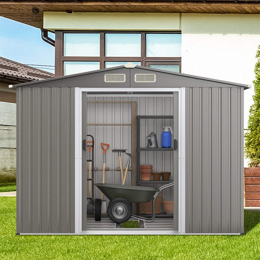 8FT x 6FT Alora Premium Outdoor Steel Tool Storage Garden Backyard Shed
