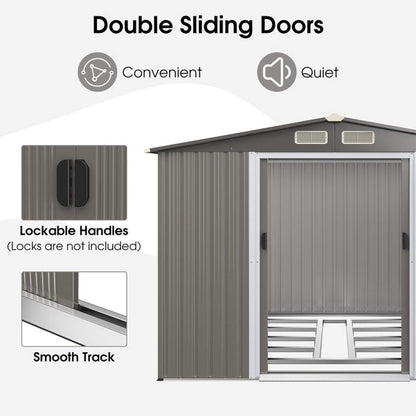8FT x 6FT Alora Premium Outdoor Steel Tool Storage Garden Backyard Shed