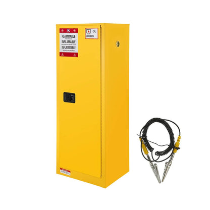 Large Yellow 35-Inch Heavy-Duty Flammable Welded Fireproof Storage Cabinet