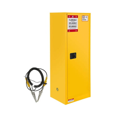 Large Yellow 35-Inch Heavy-Duty Flammable Welded Fireproof Storage Cabinet