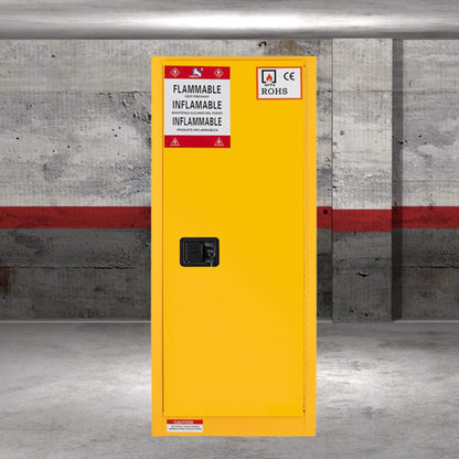 Large Yellow 35-Inch Heavy-Duty Flammable Welded Fireproof Storage Cabinet